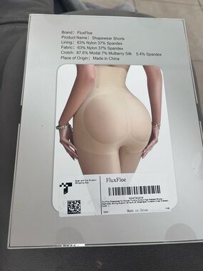 FluxFloe Women's Beige Shapewear Dress Shorts, Fajas de compresión